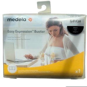 Medela Easy Expression Bustier Nursing Bra-  size small- black - NWT